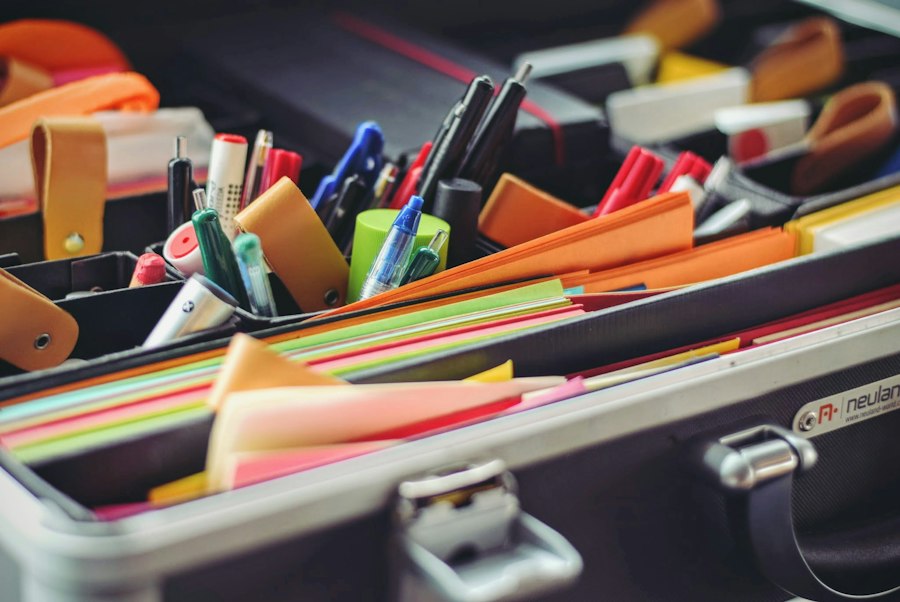 Selection of stationery, writing supplies, folders, and desk essentials at A to Z Stationery